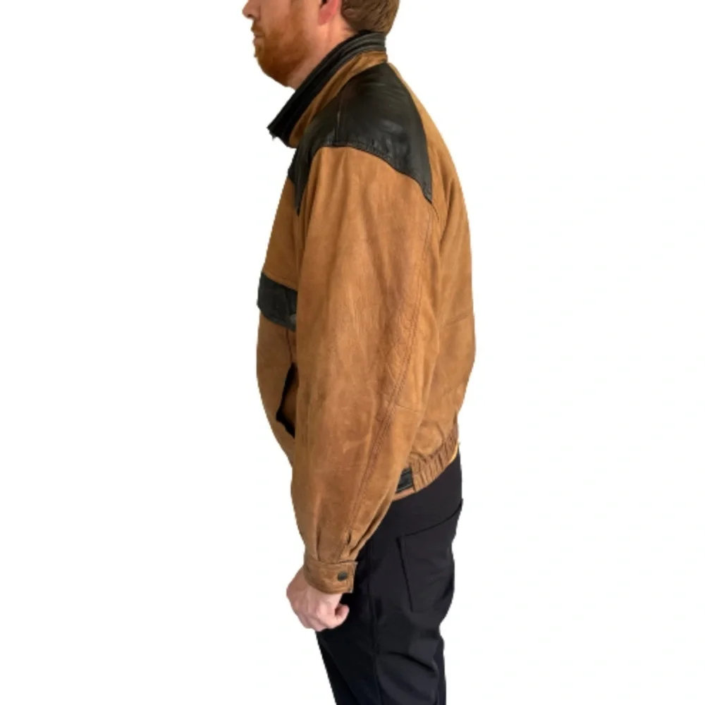 Levi's Vintage 90's Western Wear Men's Leather Bomber Jacket Size Medium